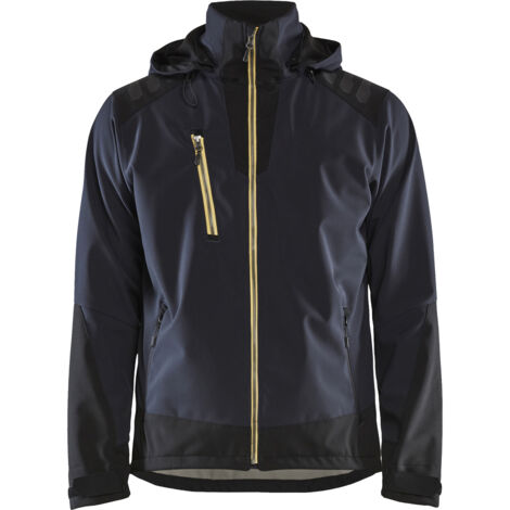 Softshelljacke BLAKLADER Wasserabweisend T.S - DUNKELMARINE/JAUNE - 474925138635-S