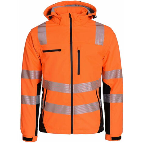 Softshelljacke, Gr. L orange/schwarz Gr. L
