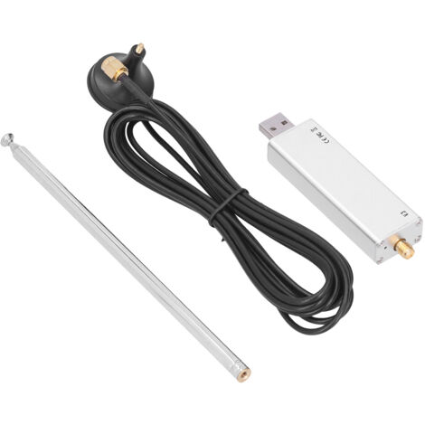 Softwaredefinierter Radioempfänger, RTL-SDR V3-Empfänger, SDR-Radioempfänger-Kit mit Antennenfuß, Vollband-Softwareempfänger-Ersatz für die Luftfahrt zur Radioastronomie