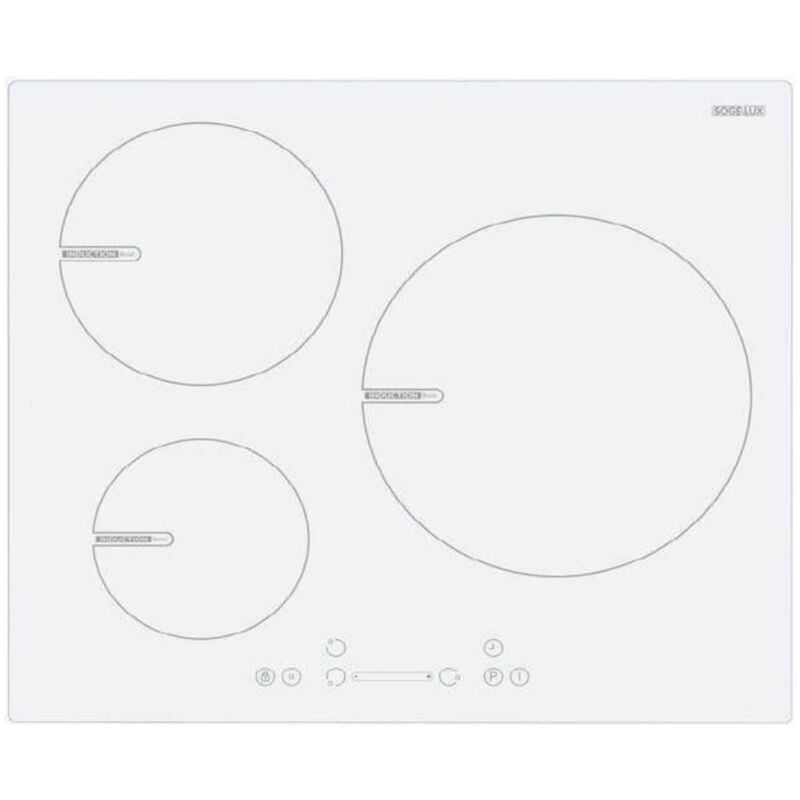 SOGELUX Table de cuisson 3 foyers induction PSI397B blanc