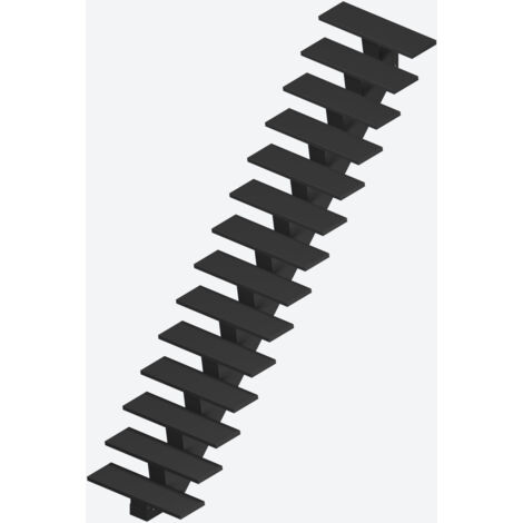 Sogem – Escalier droit GOMERA en valchromat – Hauteur réglable 280,2 à 305,2 cm – Largeur 85 cm – 14 marches de 20 cm – Giron 19,4 cm