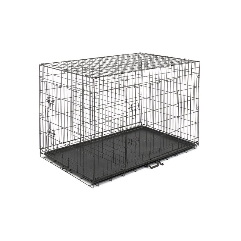Soges - 125CM Pet Kennel Chat Chien Pliant Caisse En Acier Animal Playpen Fil Métal