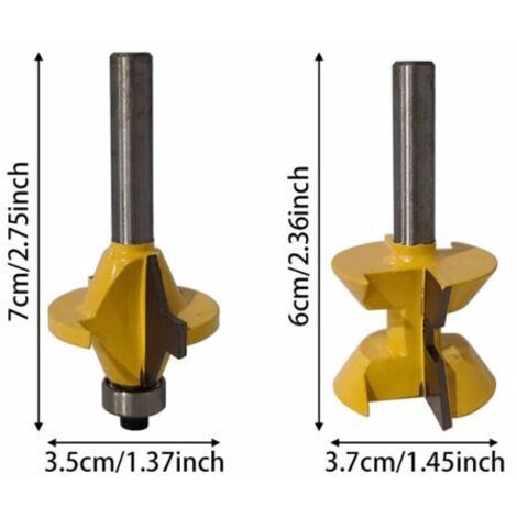 SOGES 8mm "Schaft Router Bit Set 120 Grad Holzbearbeitung Nut Meißel Cutter Werkzeug