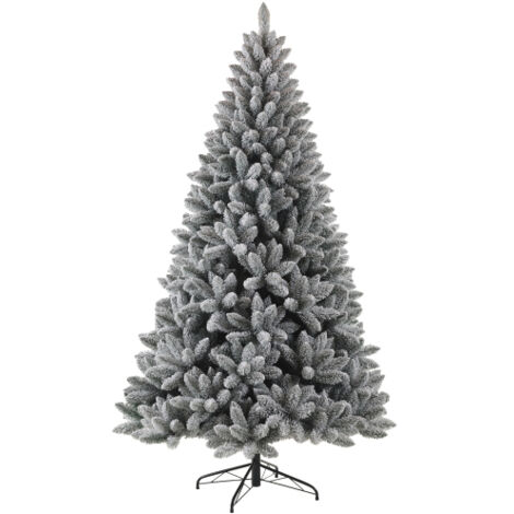 SOGES Albero di Natale artificiale con 989 punte e 46 rami, alto 180 cm, albero di Natale 100% PVC con supporto in metallo, realisticamente denso