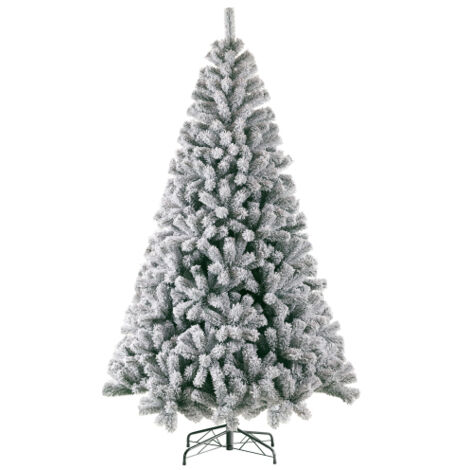 SOGES Árbol de Navidad artificial, abeto, árbol nevado con 1006 puntas, 46 ramas, 180 cm, 100% PVC con soporte metálico, frondoso y realista.