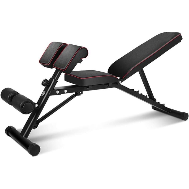 Banc de musculation Pliable Multifonction Sit-up Fitness Haltère Inclinable Réglable Abdominaux Développé Couché pour la maison, l'entraînement, la