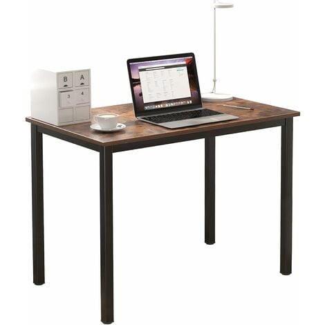 Soges Bureau Informatique d'ordinateur en Bois 100 * 60cm Postes de Travail Table d¡¯¨¦tude/d'¨¦criture/¨¤ Manger pour Maison/Bureau, Noir
