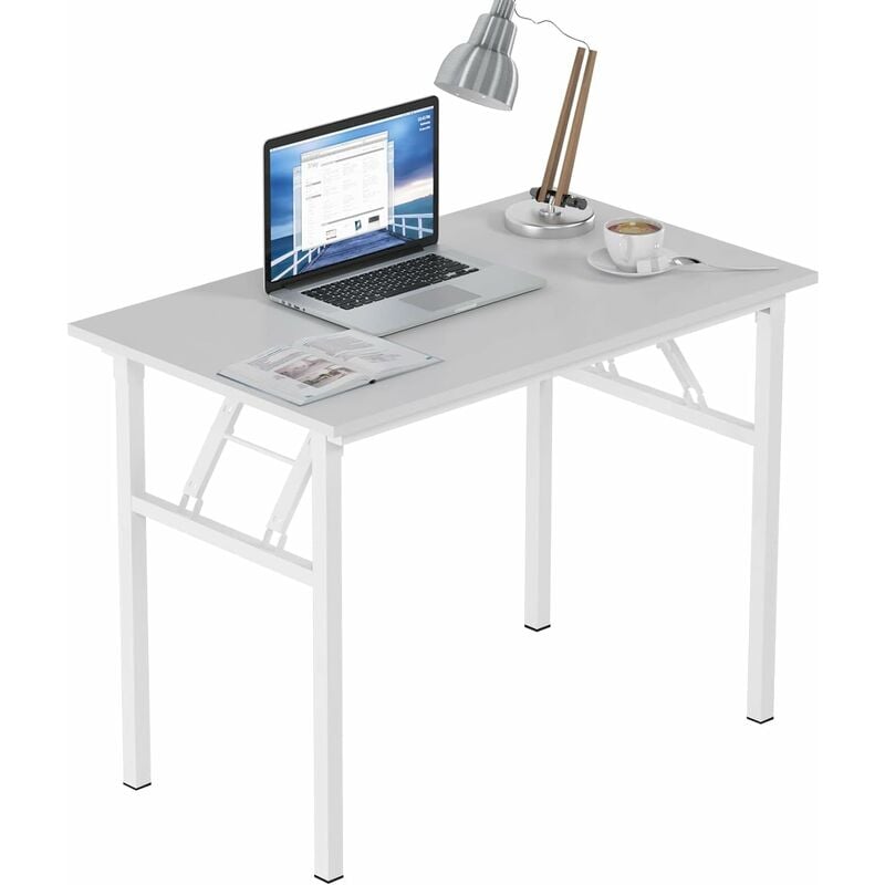 Bureau d'ordinateur pliant , 100 x 60 x 75 cm, bureau pc, poste de travail pour bureau à domicile, peut être utilisé comme bureau, table à manger ou