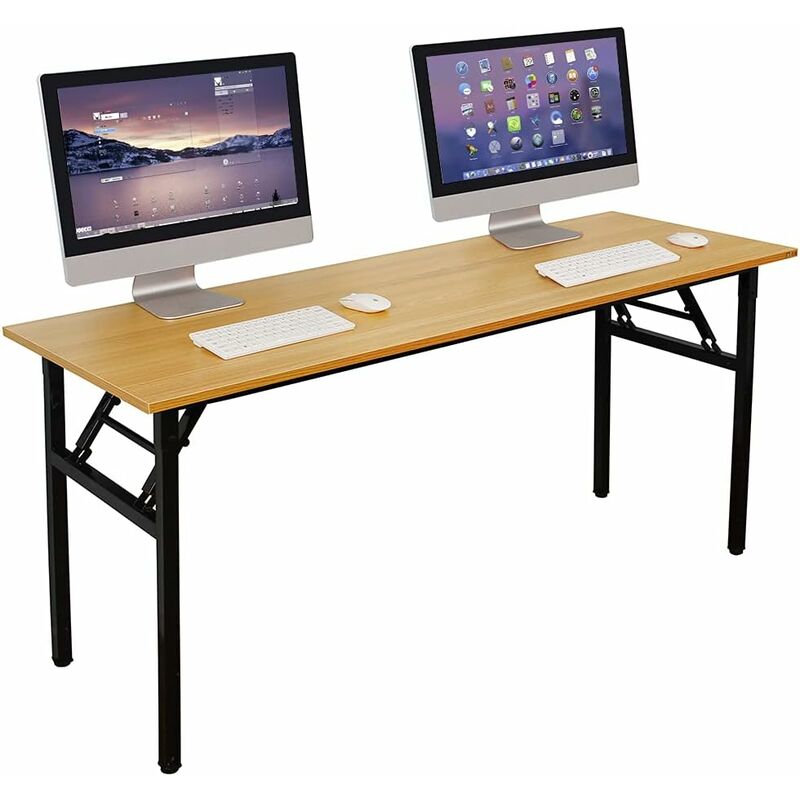 soges - bureau d'ordinateur,table pliante,table d'ordinateur,bureau,table pliante classique 157 cm,faite de materiaux a base bois et cadre en