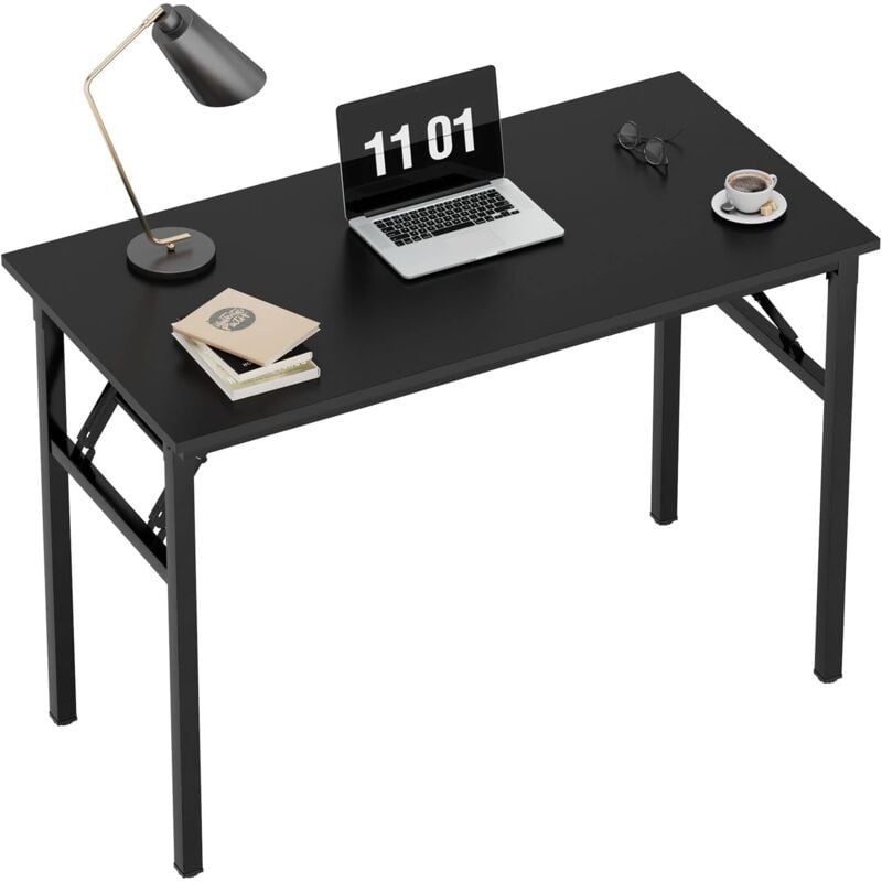 Soges - Bureau d'ordinateur Pliable 80 x 40 cm Table de conférence Home Office ,Noir