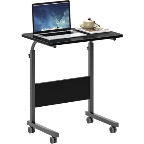 soges Table Roulante de Lit Canap¨ pour Ordinateur Portable Hauteur R¨glable Table d'appoint avec 4 roulettes Verrouillables pour Bureau Chambre