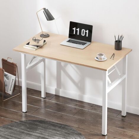 SOGES Escritorio plegable, 80 x 40 cm, escritorio compacto para ordenador, mobiliario de oficina, escritorio para PC, mesa de trabajo,Rosa