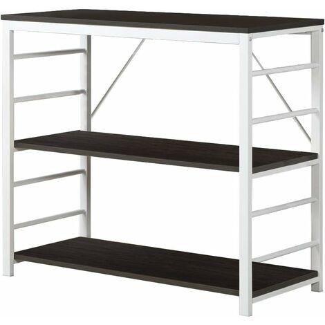 soges Étagère à pain de cuisine, étagère de rangement utilitaire, étagère à micro-ondes, étagère à condiments, étagère de rangement en érable blanc LD-MR01MO