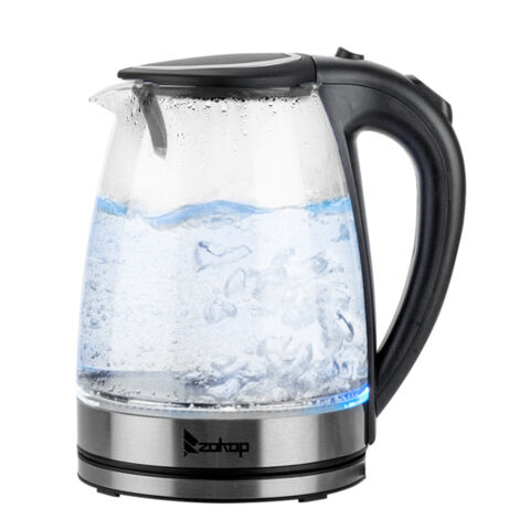 SOGES HD-1857-A 220V 2200W 1,8L Wasserkocher aus Glas mit EU-Stecker