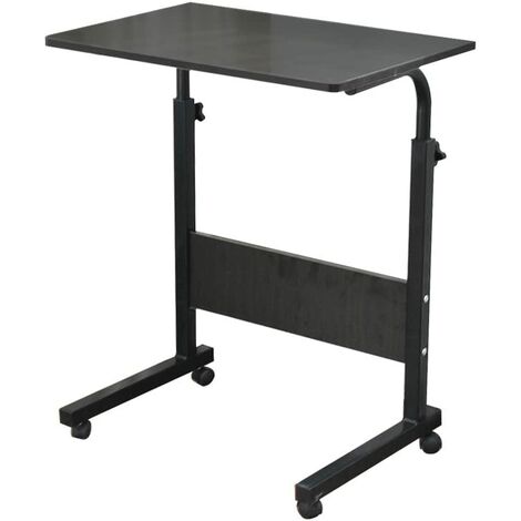 Soges Laptoptisch Beistelltisch PC Tisch Notebook Sofatisch Laptopständer mit Rollen