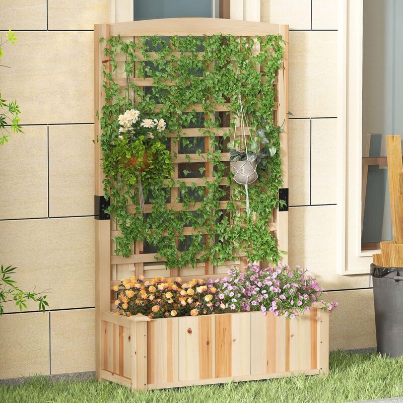 Lit de plantes lit de jardin boîte de plantation en bois fleur de légumes balcon extérieur - Soges