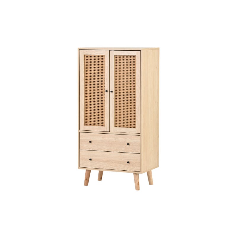 Salle à manger salon buffet commode avec porte tiroirs grand espace de rangement largeur 60 cm - Soges