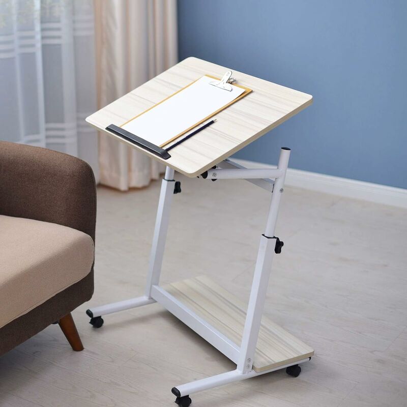 table d'appoint,table d'ordinateur,table de soins,support d'ordinateur portable,reglable en hauteur,plateau rotatif, a roulettes, etagere,