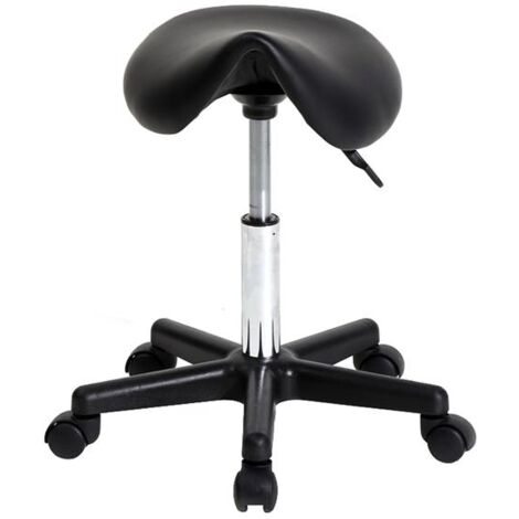 Soges Tabouret de bar pivotant en plastique avec pieds plats,Noir