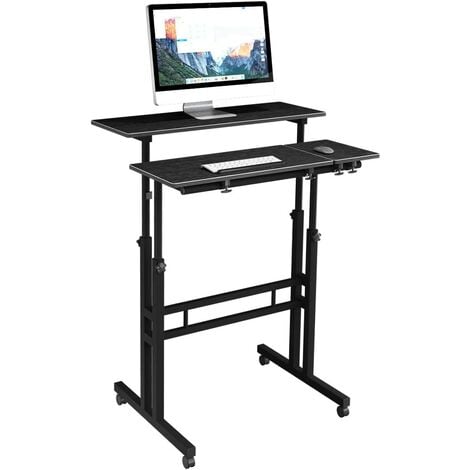 soges Verstellbarer Computertisch Laptoptisch Mobiler Schreibtisch PC-Tisch Notebooktisch Laptopständer