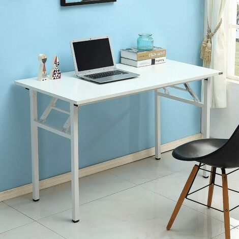 SogesHome Schreibtisch Klappbar Computertisch 120 x 60 x 75 cm PC Schreibtisch Schreibtisch Büroarbeitsplatz für Home Office Verwendung Schreibtisch Esstisch Konferenztisch