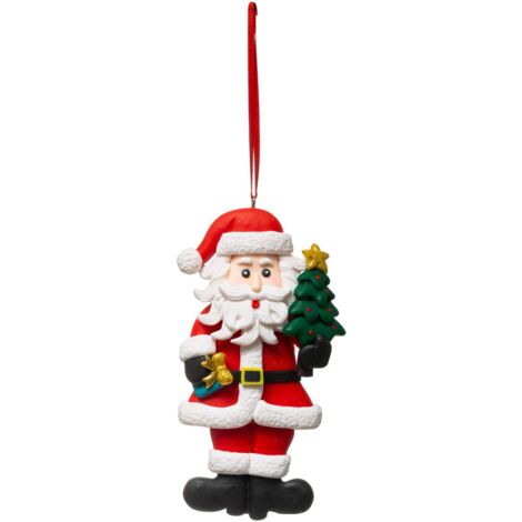 Soggetto natalizio babbo natale pupazzo di neve 2 assortimenti 13 cm - Feeric lights & christmas