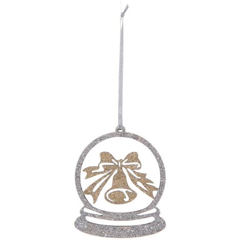 Soggetto natalizio campana di legno glitter - Feeric lights & christmas