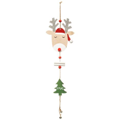 Soggetto natalizio renna di legno lunga 2 assortimento 45 cm - Feeric lights & christmas