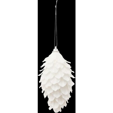 Soggetto pigna iridescente 13 cm bianco - Feeric lights & christmas