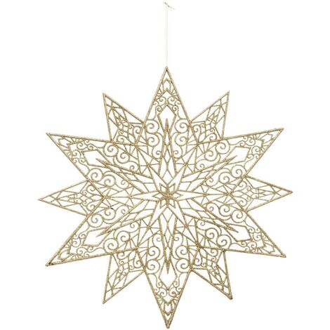 Soggetto stella maxi 48cm plastica oro - Feeric lights & christmas