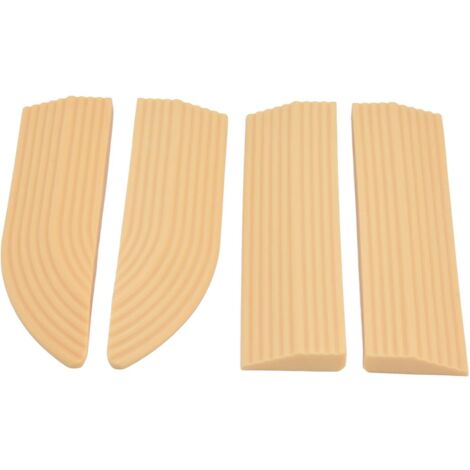 Soglia in gomma per porta, facile da montare, adatta per sedia a rotelle, 4 rampe di accesso per scooter elettrico, spazzatrice per soglie (beige)