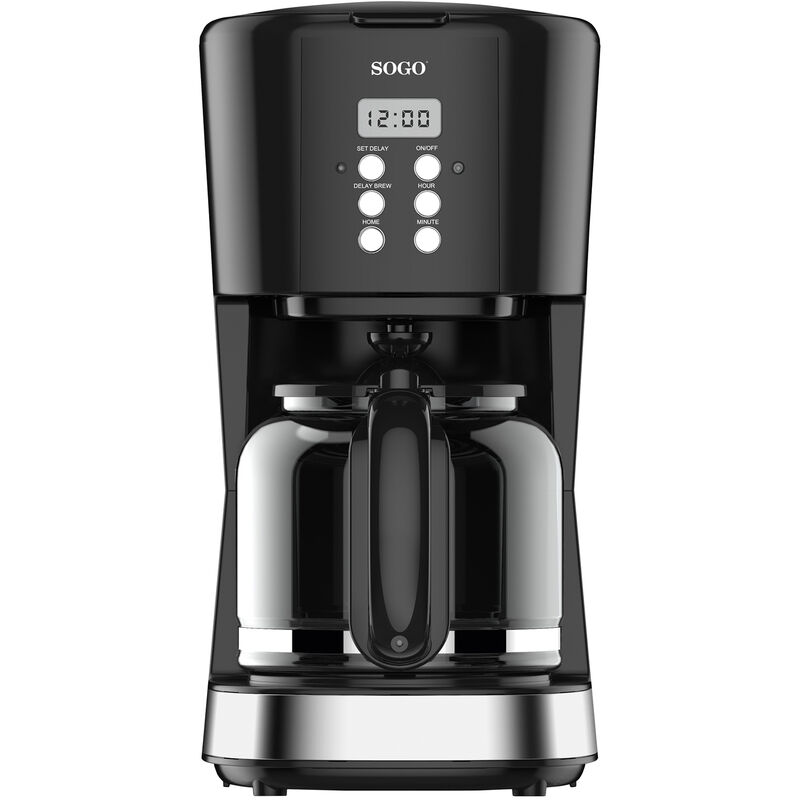 Image of Sogo - Caffettiera elettronica caffè americano 900W 12 tazze 1.5L con timer