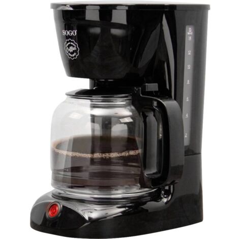 SOGO Human Technology Drip 15 Macchina per il caffè Nero Capacità tazze=15 Caraffa in vetro, Funzione mantenimento calo
