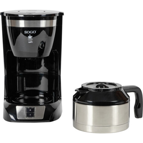 SOGO Human Technology Drip Inox 10 Kaffeemaschine Schwarz  Fassungsvermögen Tassen=10 Glaskanne, War