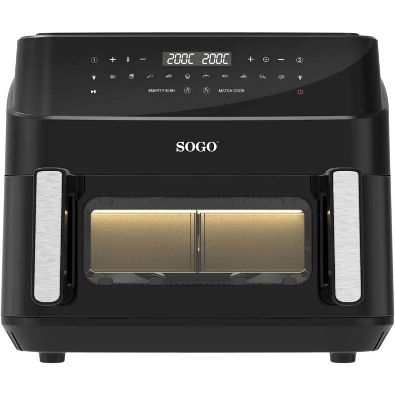 SOGO Human Technology FRE-SS-10895 Friggitrice ad aria calda 2600 W Funzione timer, Protezione da surriscaldamento, con