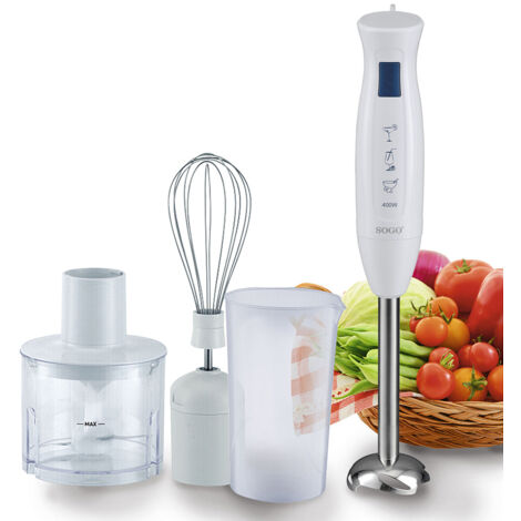 SOGO Human Technology  Stabmixer 400 W mit Messbecher, mit Zerkleinereraufsatz, Schneebesenaufsatz W