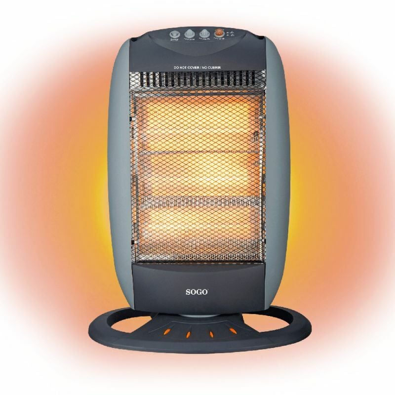 

Sogo Radiador Halógeno - 3 Tubos - Oscilación - 1200W