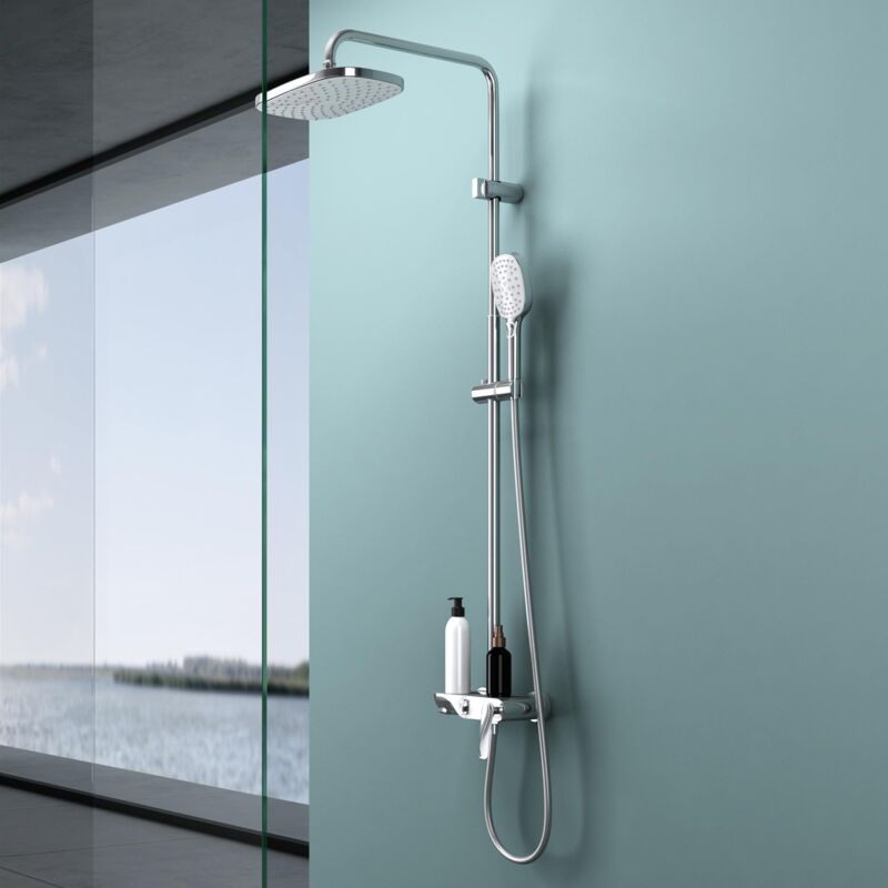 Sogood - doporro Colonne de douche avec robbinetterie robinet mitigeur de douche chromé douche de tête