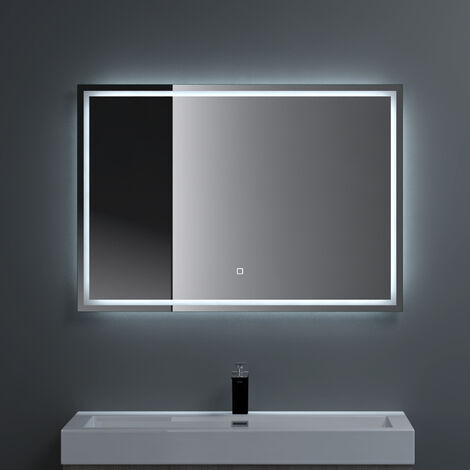 Sogood® Miroir de Salle de Bains Lumineux avec Éclairage LED Glace Éclairé Interrupteur Tactile Eck02