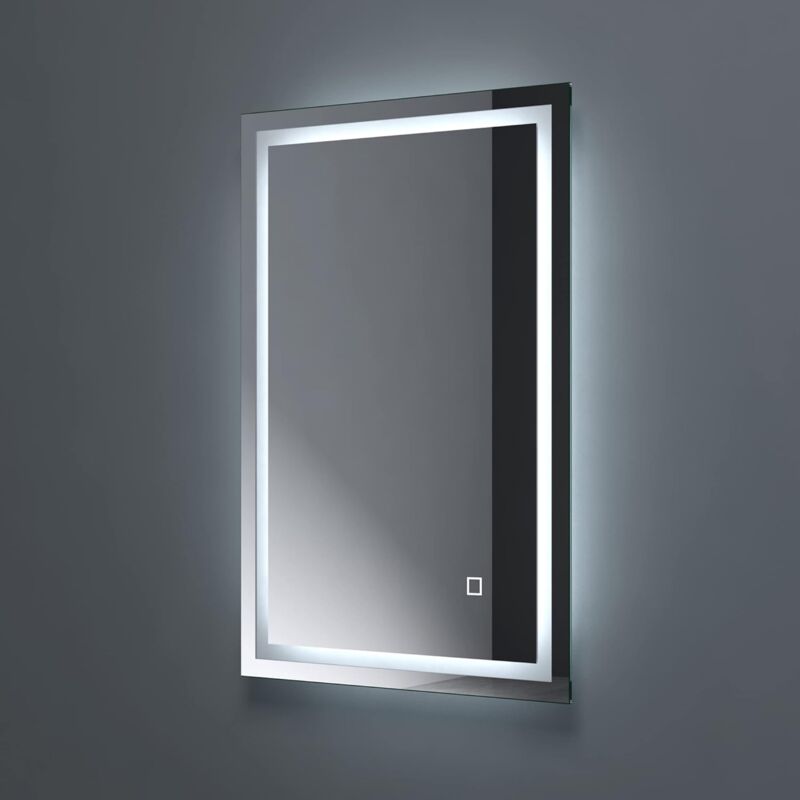 Doporro - Miroir de Salle de Bains Lumineux avec Éclairage led Glace Éclairé Interrupteur Tactile 50x70/70x50 cm