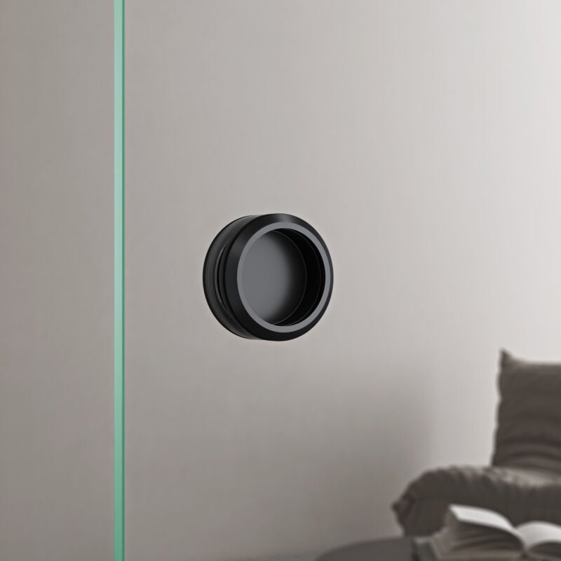 Doporro - Poignee de Porte en Forme de Coquillage Poignee Ronde Poignee pour Douche Poignee Noir TK03