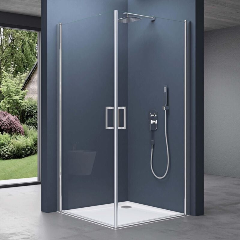 Sogood - Portes de douche transparent autolevantes 70x80 paroi de douche Ravenna24 pare douche en angle 70x80x190cm - Transparent