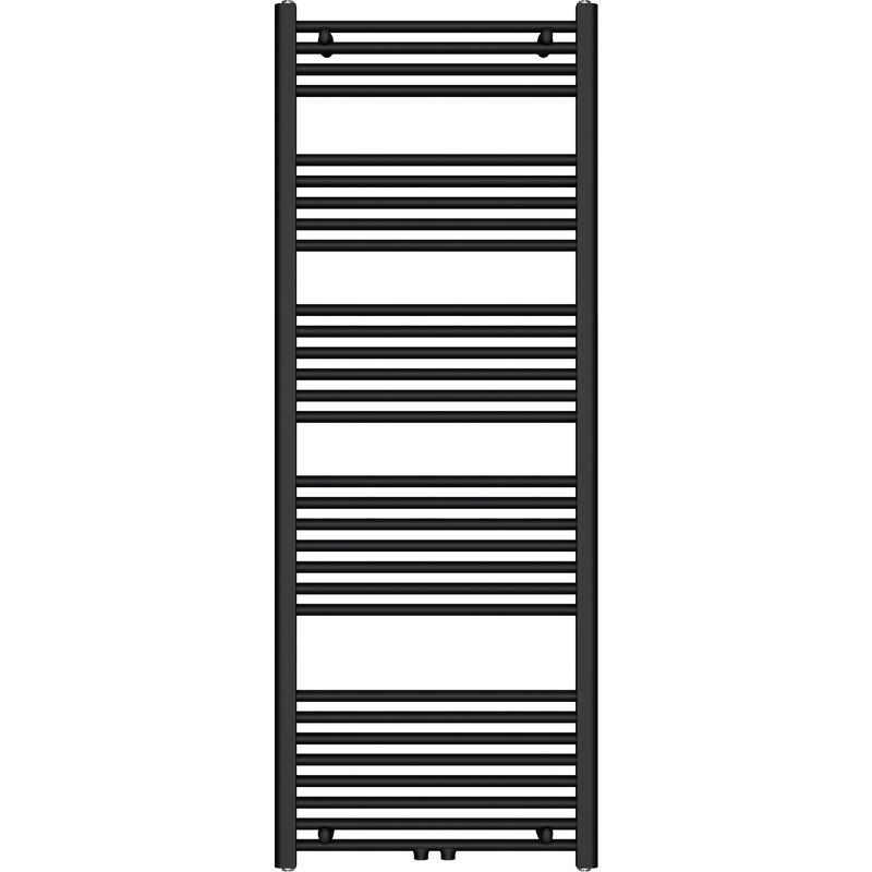 Radiateur de Salle de Bain Sèche-Serviette 160x50cm Radiateur Tubulaire Vertical Chauffage à Eau Chaude Gris-Noir - Noir-Gris - Sogood