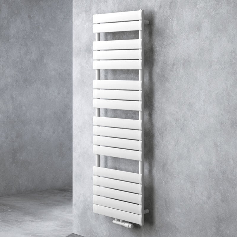 Doporro - Radiateur de Salle de Bain Sèche-Serviette 160x50cm Radiateur à Eau Chaude Vertical Blanc Sèche-serviettes de Salle de Bains fh