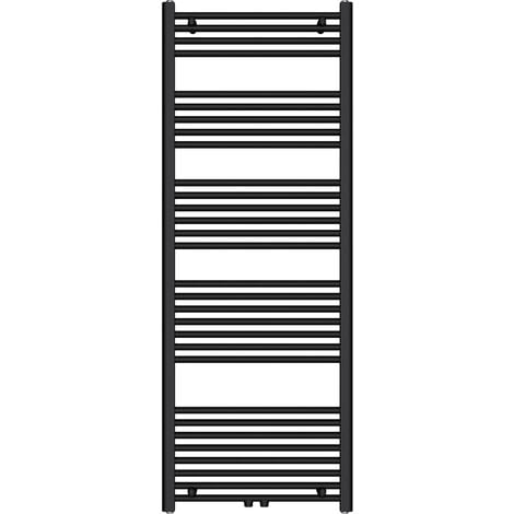 Sogood Radiateur de Salle de Bain Sèche-Serviette 160x60cm Radiateur Tubulaire Vertical Chauffage à Eau Chaude Gris-Noir