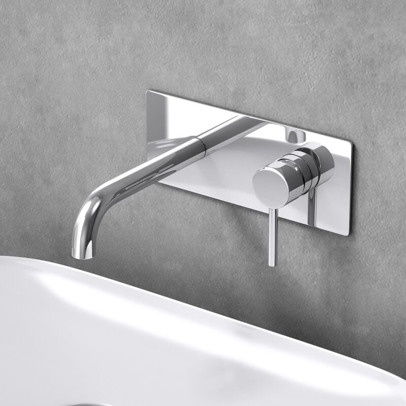 Sogood - Robinet encastré mitigeur moderne pour lavabo et vasque chromé WA112 - Chromé