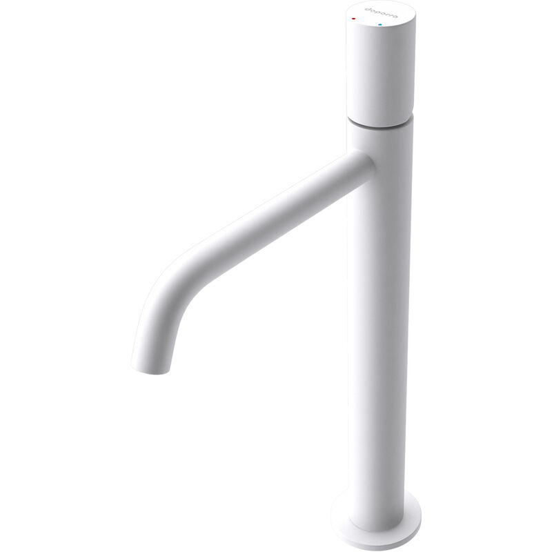 Doporro - Sogood Robinet mitigeur blanc design minimaliste 34,2 cm robinet de salle bains pour lavabo et vasques - Blanc
