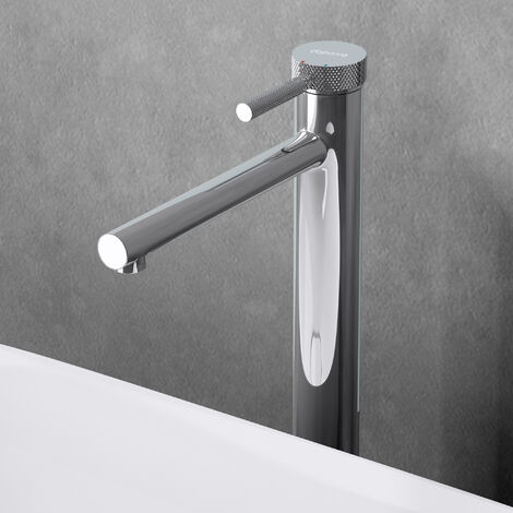 Sogood Robinet mitigeur chromé pour vasque à poser design 30,5cm