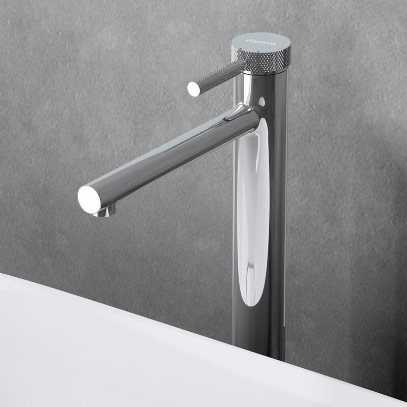 Sogood - Robinet mitigeur chromé pour vasque à poser design 30,5cm - Chromé