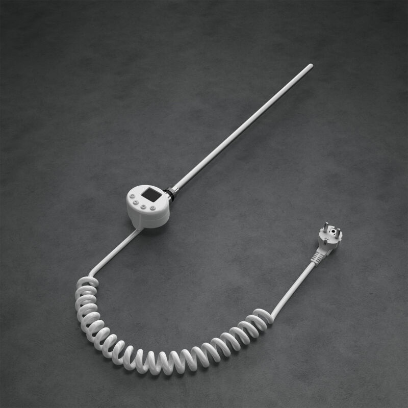 Résistance pour Radiateur Blanc Élément Chauffant pour Sèche-Serviette de Salle de Bain 600W avec Contrôleur de Température - Doporro